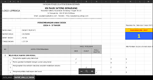 Setelah berhasil kalian download, kalian dapat langsung membuka aplikasinya. Aplikasi Raport Paud Tk A Usia 4 5 Tahun Kurikulum 2013 Excel Kumpulan Rpp K13 Rpp K13 Revisi