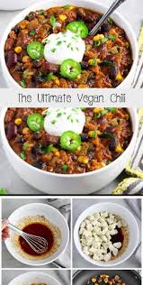 This Ultimate Vegan Chili Is Thick Hearty And Meaty It S Loaded With Veggies Chili Hearty Loaded Meat Vegan Chili Chili Dinner Vegan Chili Recipe