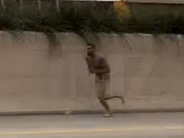 Video Shows Man Running Naked Along Texas Freeway