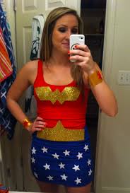 Diy wonder woman halloween costume. Pin By Janelle Arrighi The Better On Halloweiner Halloween Costumes To Make Wonder Woman Costume Diy Diy Costumes Women
