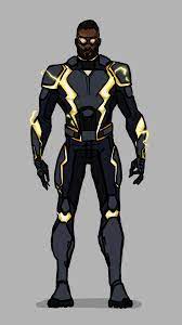 Black Lightning Comics Quick Redesign Dc Comic Costumes Superhero Characters Superhero Design