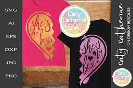 They are developed with a sense of creativity and will definitely give a charm wherever you use them. She S My Bestie Love Heart Arrow Best Friend T Shirt Svg 244885 Svgs Design Bundles