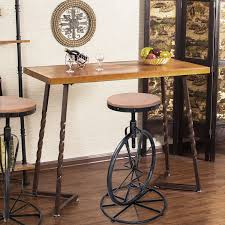 Robot Check Wooden Tops Metal Bar Stools Furniture