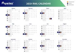As always this 2021 calendar with american holidays is easy to print, easy to edit, and easy to look at it. Network Rail Calendar 2021 Paperless Construction
