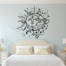 Sun Moon Stars Wall Decals For Bedroom Sun And Moon Wall Etsy Wall Decals For Bedroom Wall Stickers Bedroom Moon Wall Decal