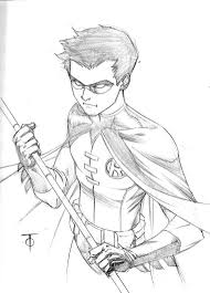 Robin Sketch By 0boywonder0 Robin Drawing Superhero Art Batman Drawing