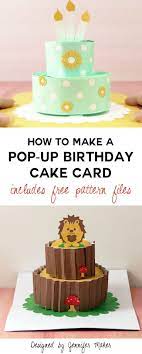 This card is really pretty easy to make, but i know a lot of people get intimidated by the folding. How To Make A Pop Up Birthday Cake Card Jennifer Maker Birthday Cake Card Birthday Card Pop Up Birthday Cards Diy