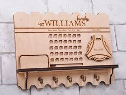 Wooden Perpetual Calendar Wall Key Holder Etsy In 2020 Wooden Calendar Wall Key Holder Perpetual Calendar