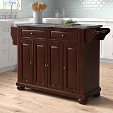 Organize and optimize any space. Three Posts Monty 51 5 Solid Wood Kitchen Island With Granite Top And Locking Wheels Reviews Wayfair