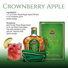 Crownberry Apple Recipe Featuring Crown Royal Regal Apple Whisky And Food In 2019 Pinterest Drinks Cocktails And Mixed Drinks Apple Drinks Apple Drinks Recipes Liquor Drinks