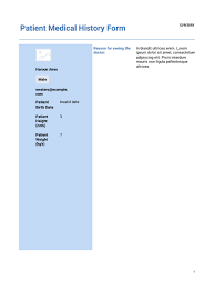 Patient Medical History Template Pdf Templates Jotform