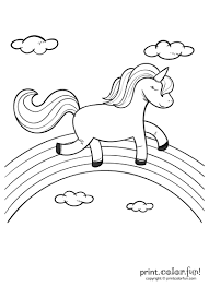 They don't need to follow the generic coloring of white body and silvery horn, they can color the unicorns with many different colors. Pin By Brooke On Preschool 123 Birthday Coloring Pages Unicorn Coloring Pages Rainbow Pages