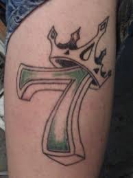 People who like number tattoos will find several different tattoos in this text. Crowned Number Seven Tattoo Tattooimages Biz