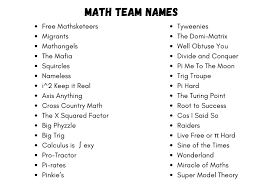 Find the top math board games for kids that will help children with number recognition, counting, addition, subtraction and more! Math Team Names 150 Best Names For Your Maths Team