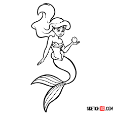 Here presented 60+ little mermaid drawing images for free to download, print or share. How To Draw Melody The Little Mermaid Sketchok Easy Drawing Guides