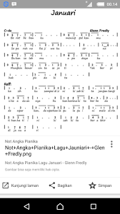 Not Angka Not Musik Pianika Surat Cinta