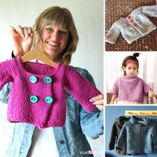 It includes everything from afghans to tote bags, and shows you the patterns you need in order to create these things. 7 Quick Knit Baby Sweater Free Patterns Blog Nobleknits