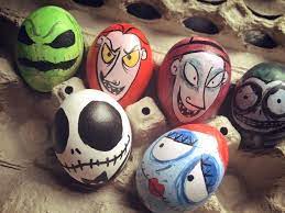 They were first gonna put little bombs in the eggs. Nightmare Before Christmas Easter Eggs Easter Egg Designs Easter Eggs Diy Easter Decorations