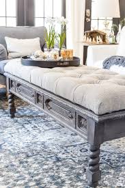 Diy Ottoman Bench From A Repurposed Coffee Table Bless Er House In 2020 Diy Ottoman Coffee Table Diy Ottoman Upholstered Coffee Tables