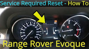 Service Required Warning Reset Range Rover Evoque Youtube