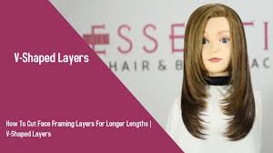 On the back side, layers are kept longer to create a voluminous appearance. How To Cut Face Framing Layers For Longer Lengths V Shaped Layers Youtube