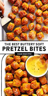 Buttery Soft Pretzel Bites Gimme Some Oven Recipe Vegetarian Appetizers Appetizer Recipes Pretzel Bites Recipes