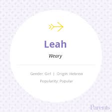 Leah Names With Meaning Baby Names Popularity Chart