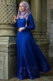 Muslima Wear Etegi Volanli Elbise 35008 Saks Yeni Sezon Muslima Wear Tesettur Elbise M Blue Dress Outfits Muslim Women Fashion Latest African Fashion Dresses