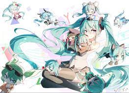 Pin By Mocha On Anime Artists Hatsune Miku Chibi Vocaloid