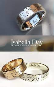 Silver And Gold Written In The Stars Wedding Bands Gold Rings Fashion Silver Jewelry Design Silver Rings Handmade