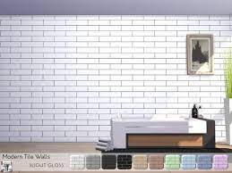 Retro reboot 70s vibes wallpaper. The Sims Resource Modern Tile Walls By Torque Sims 4 Downloads Sims 4 Sims 4 Kitchen Sims