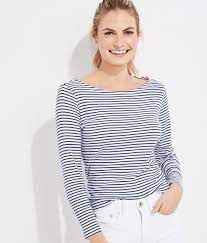 Shop Striped Simple Boatneck Tee At Vineyard Vines
