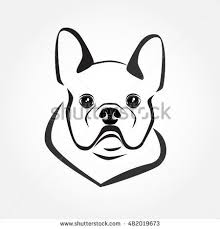 French Bulldog Icon Vector Dog Head Logo Cute Puppy Face Simple Design Kopek Hayvan Logosu Bulldog