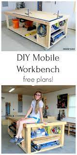 How To Build A Diy Mobile Workbench 3 In1 Storage Outfeed Assembly Woodworking Plans Workbench Mobile Workbench Wood Shop Projects