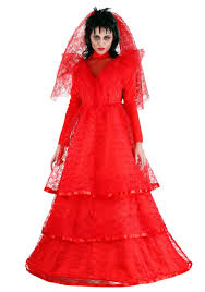 red gothic wedding dress costume