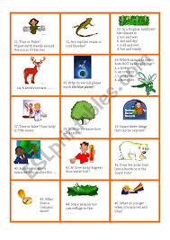 Play this game to review general science. Science Trivia Card Game No 2 2 Esl Worksheet By Lyssipus