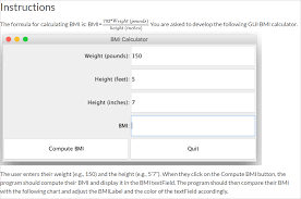 solved implement a body mass index bmi calculator calc