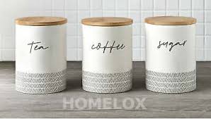 .sealed container canister with wooden lid for sugar coffee bean loose tea spice enjoy ✓free shipping modern sealed container canister with wooden lid for sugar coffee bean loose tea spice. Tea And Coffee Jars 6 99 Dealsan