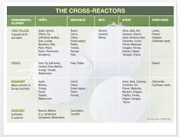 oral allergy plants foods that cross react pollen