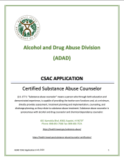 Certification As A Substance Abuse Counselor