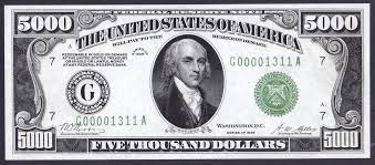 Gratuit de conversie valutara online bazat pe ratele de schimb. Bancnota Statele Unite Ale Americii 5 000 Dolari 1928 P427 Unc Replica Arhiva Okazii Ro