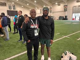 The team visited former Knight, Davion Primm at MSU this week. He spoke  about academic excellence and having a strong work ethic. We also toured  their new facilities with another Knight and