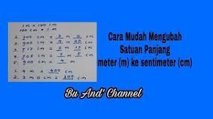 Meteran isilah tabel di bawah ini! Cara Mudah Ubah Satuan Meter Ke Sentimeter Matematika Kelas 3 Sd Youtube