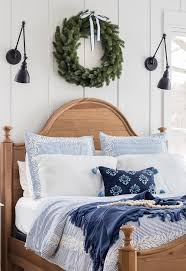17+ beach theme bedroom designs, ideas. Blue And White Christmas Bedroom Decor The Lilypad Cottage