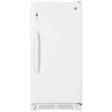 Ge 13 7 Cu Ft Frost Free Upright Freezer In White Fuf14svrww The Home Depot Upright Freezer The Home Depot Door Shelves