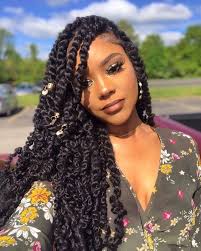 Start by dividing the hair in the center of the head. 6pcs Passion Twist Hair 18 Inch Long Bohemian Braids For Passion Twist Crochet Braiding Hair Twist Braid Hairstyles Box Braids Hairstyles Braided Hairstyles