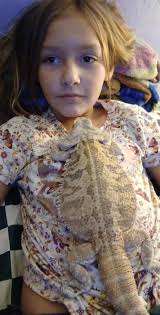 When your daughter's bearded dragon has a spa day….