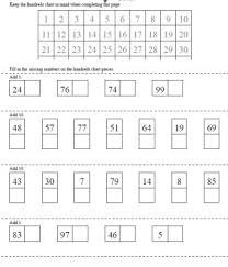Free Hundreds Chart Pieces Puzzle Worksheets Edhelper Com