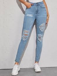 Light Wash Ripped Detail Skinny Jeans Light Wash Ripped Jeans Skinny Jeans Skinny