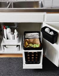 The Space Under The Kitchen Sink Is Updated With New Storage That Allows Waste Separation For Rec Kitchen Sink Storage Cupboards Organization Kitchen Cupboards